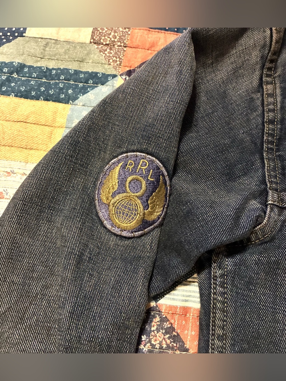 💥RARE💥DOUBLE RL RALPH LAUREN RRL INDIGO TYPE I MILITARY JACKET- SIZE MEDIUM - Picture 6 of 15
